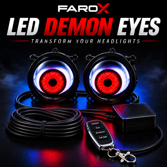 FAROX™ Demon Eyes RGB – Custom LED Headlights